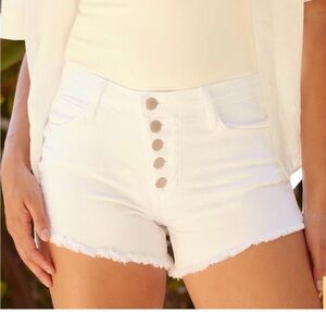 JUST USA white denim shorts